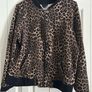 Leopard Print Bomber Jacket